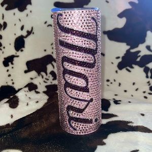 Unused, rhinestone Tumblr. Handmade with the name Mari